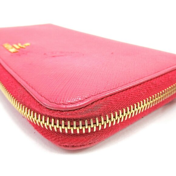 Authentic PRADA purse Zip Around Ladies Pink Leather Sale - Picture 8 of 9